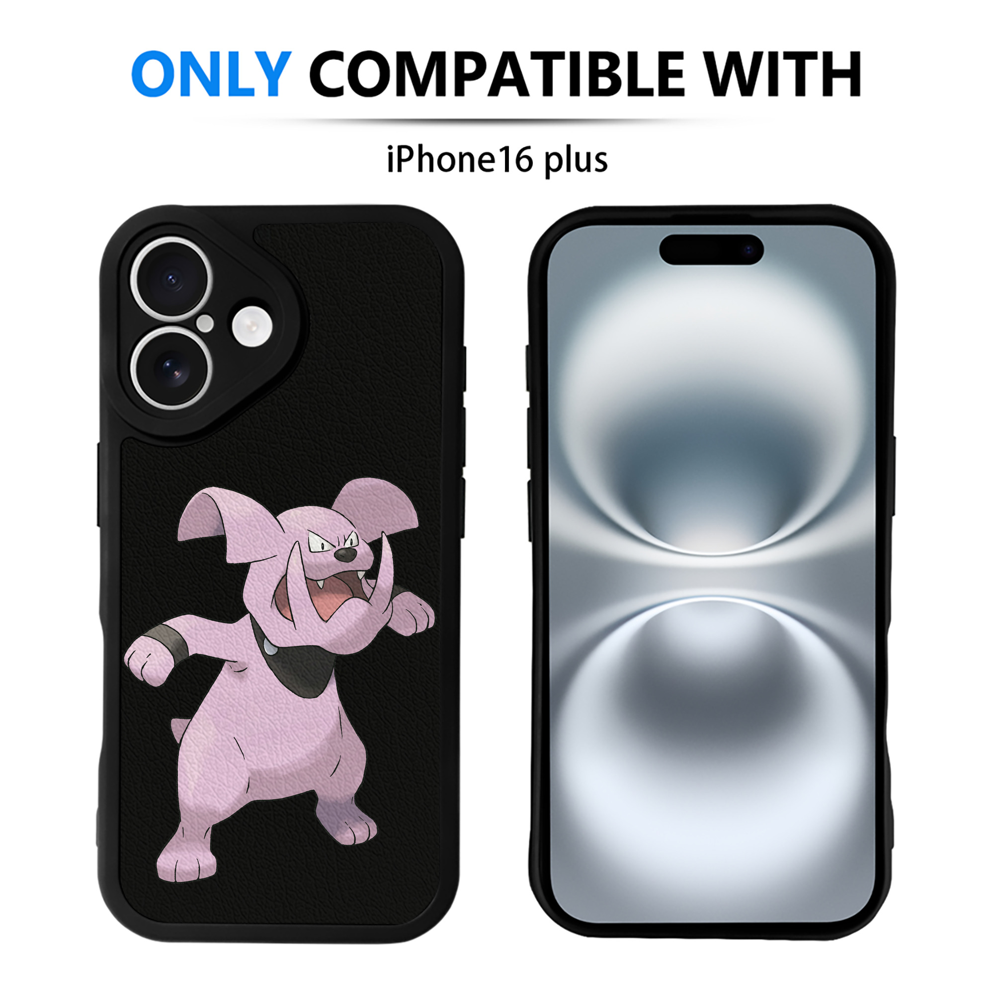 （画像用） ポケットモンスター Pokémon 【iPhone 16シリーズ対応】シリコンスマホケース（レザー調） 材質：シリコン